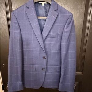 Boys size 12 Class Club (Dillards) blue window pane suit